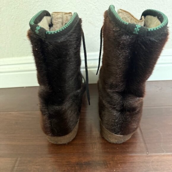 NORWEGIAN LAPLAND SAAMI Reindeer Fur Shoes Vintage Handmade main image 4